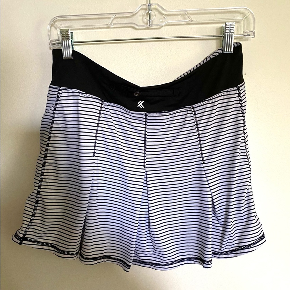 Black and White Striped Skirt